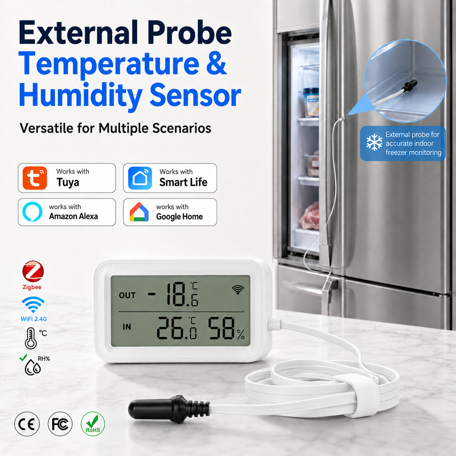 Wifi Thermostat - Sensor de Temperatura e Umidade Externo