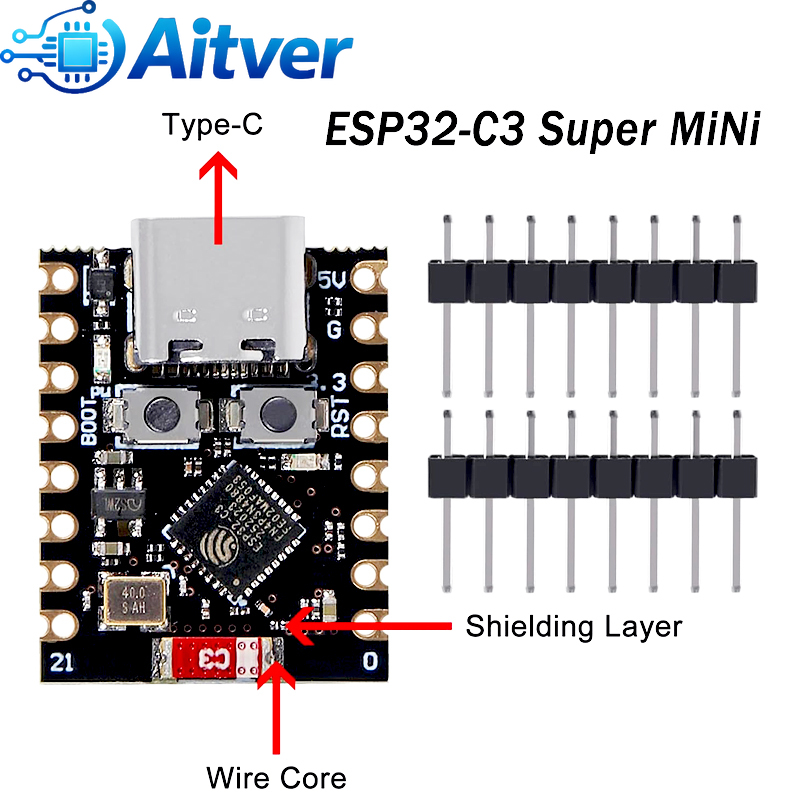 Microcontroller Kit - Esp32 c3 supermini placa de desenvolvimento