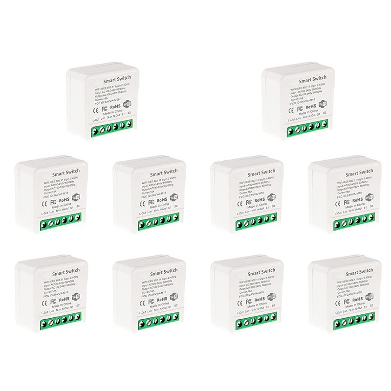 Smart Light Switch Wifi - Interruptor de relé Wi-Fi inteligente mini,