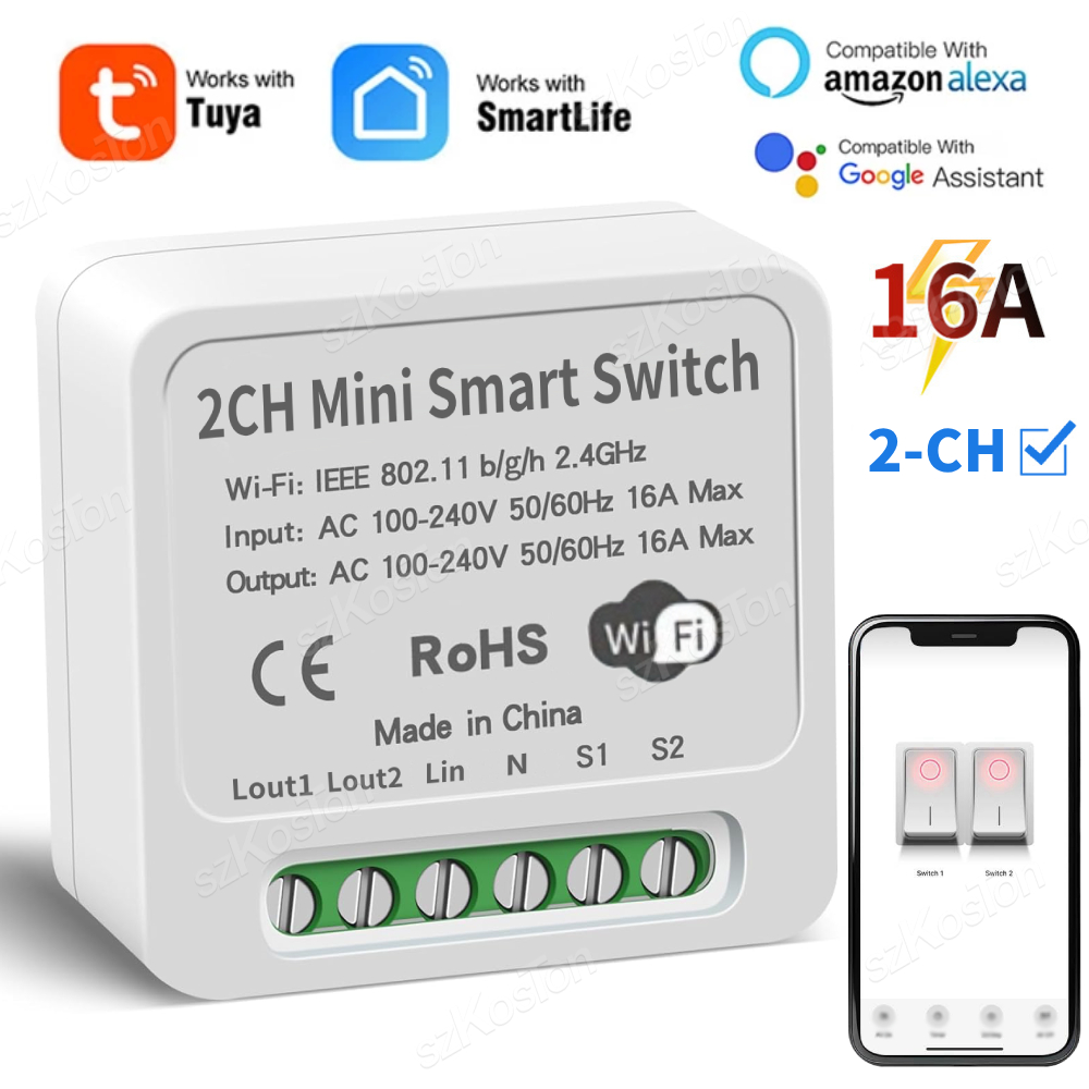 16a tuya wifi módulo de interr - Smart Light Switch Wifi avaliação e preço