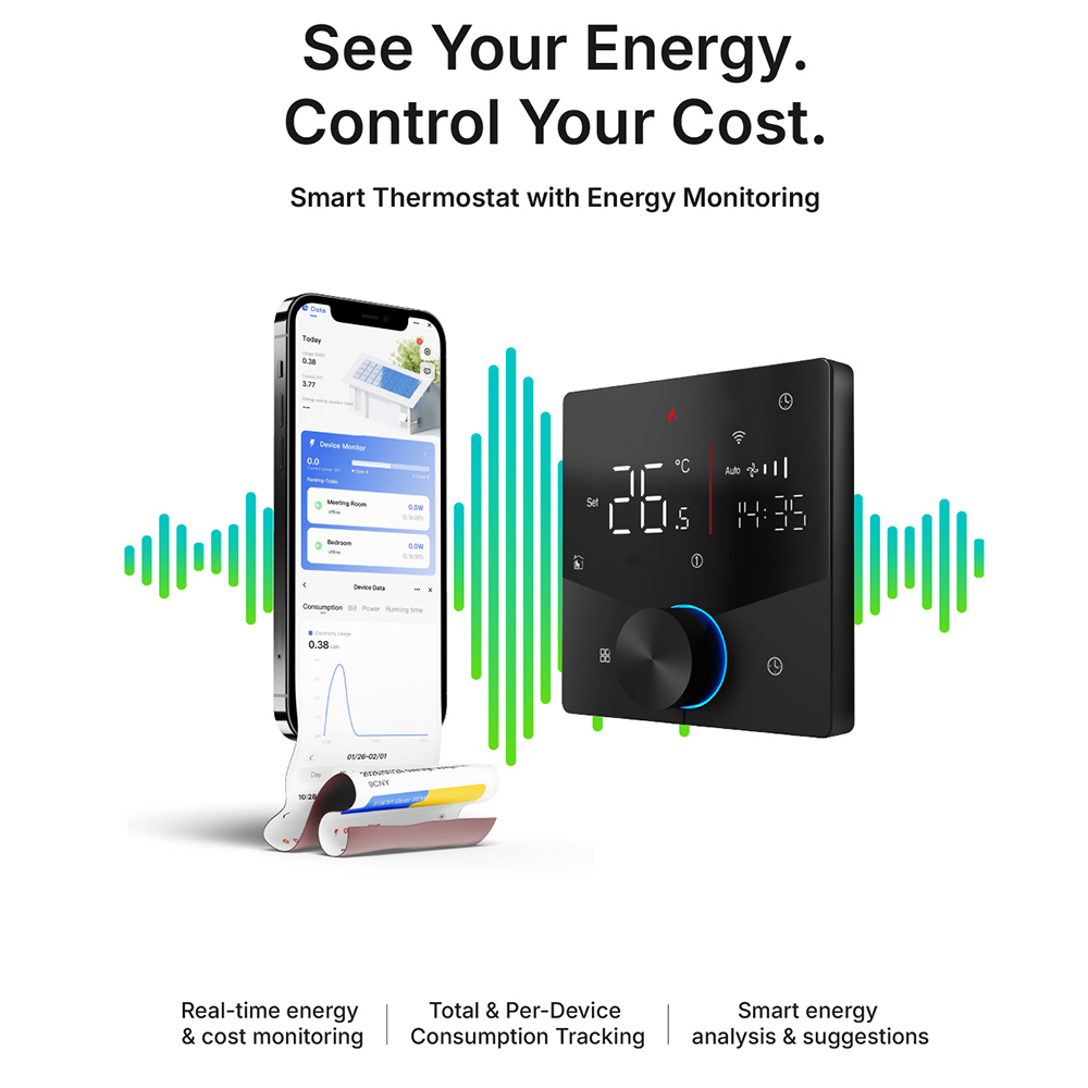 Termostato com Monitor de Ener - Wifi Thermostat avaliação e preço